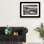 Moraine Lake Monochrome Mountain Landscape Wall Art