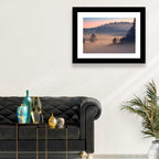 Misty Sunrise Forest Wall Art