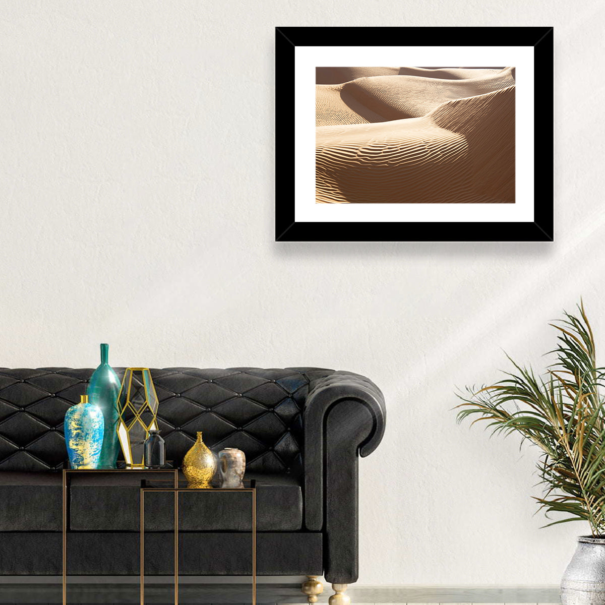 Sahara Sand Dunes Close-up Wall Art in a room, landscape