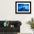 Boat and Wooden Pier Wall Art