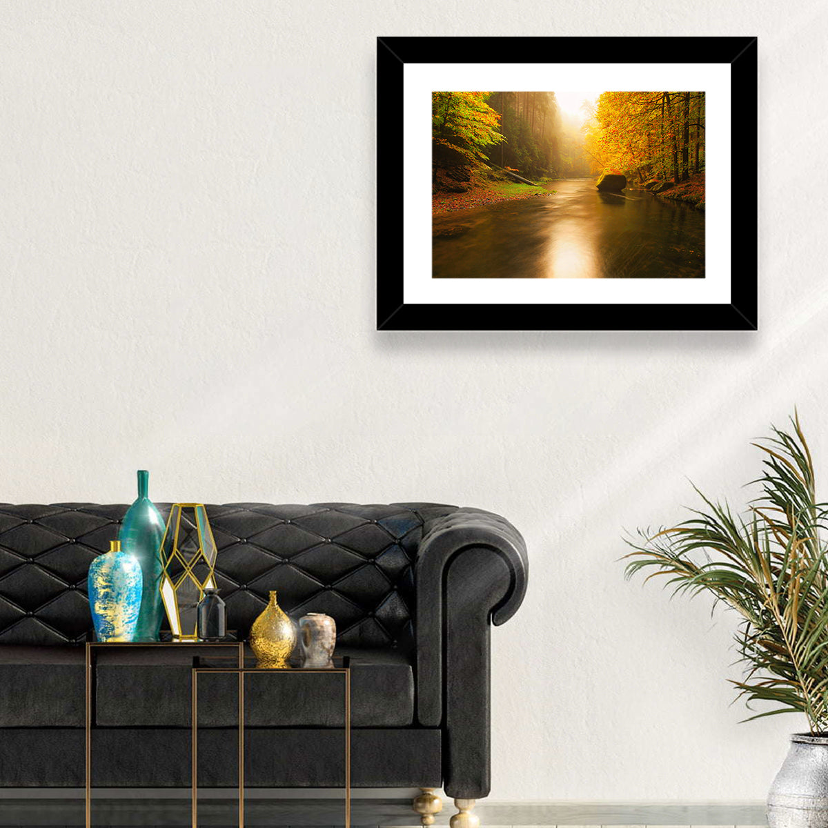 Misty Mountain River Wall Art