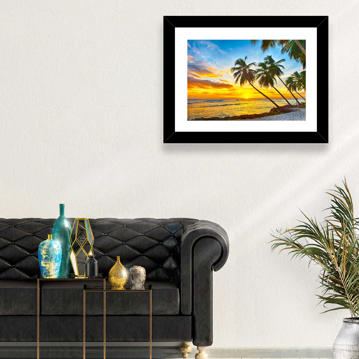 Palm Island Sunset Wall Art