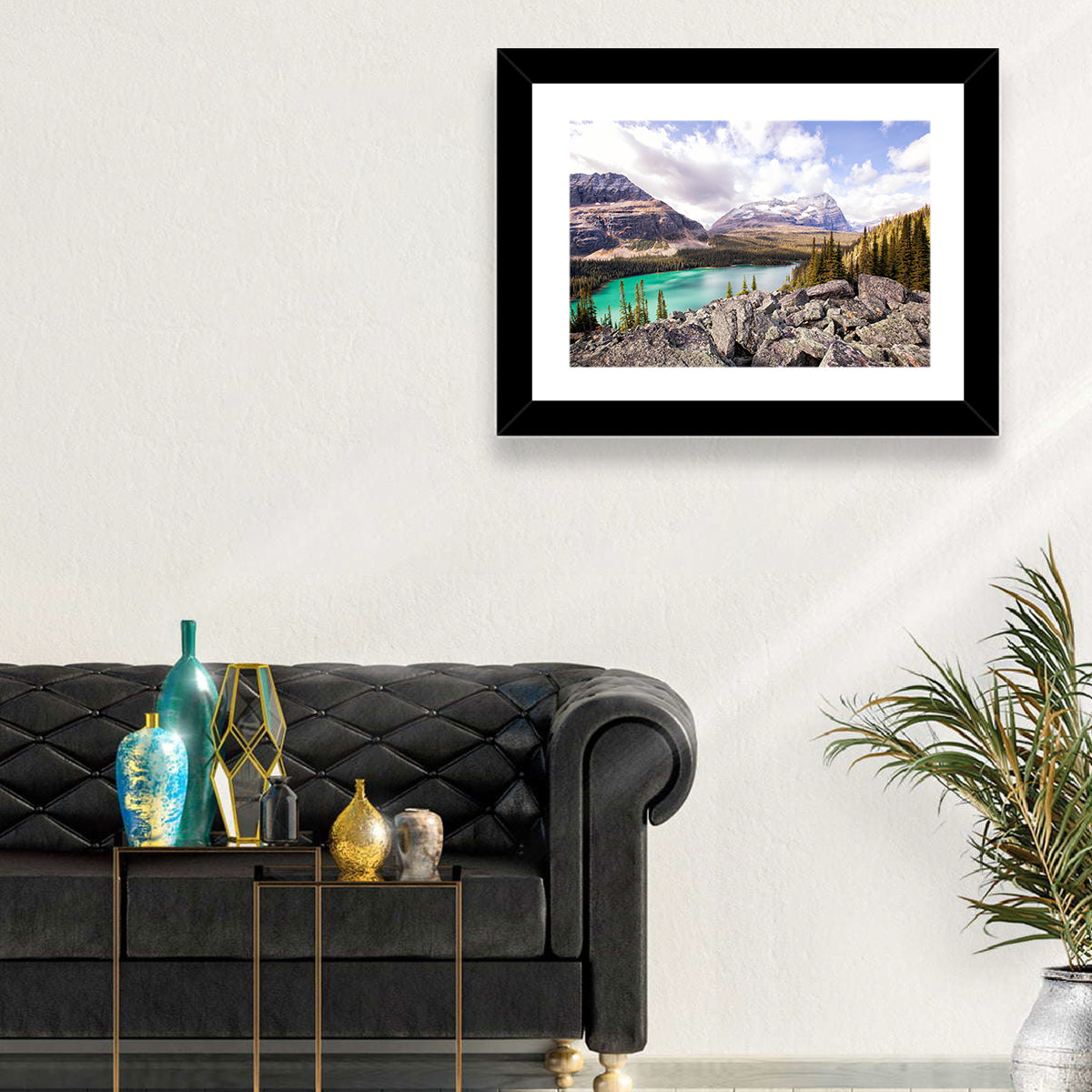 Lake Ohara Rocky Shore Wall Art