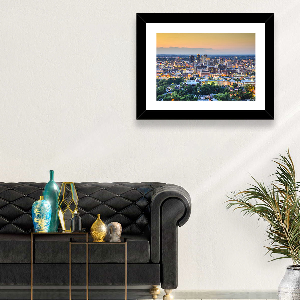 Birmingham Skyline at Golden Hour Wall Art