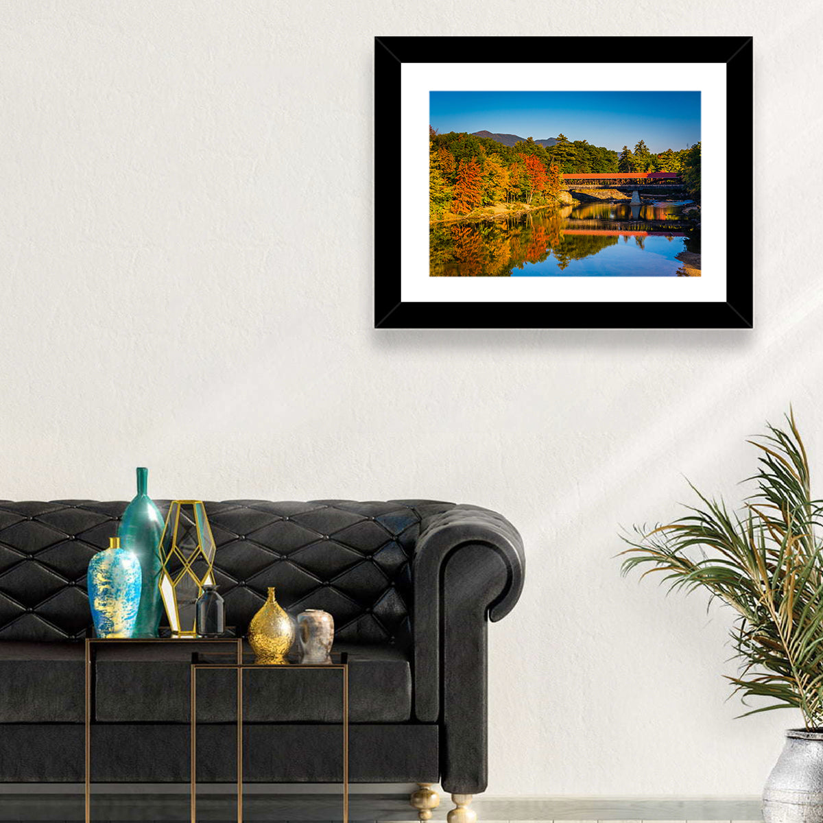 Albany Covered Bridge on Saco River Wall Art