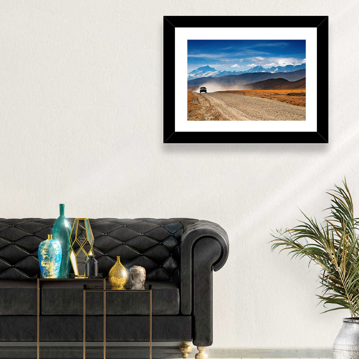 Road to Everest, Tibetan Highlands Wall Art in a room, landscape
