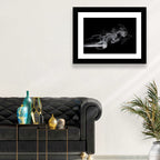 Swirling Smoke on Black Wall Art
