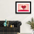 Whimsical Heart Tree Illustration Wall Art