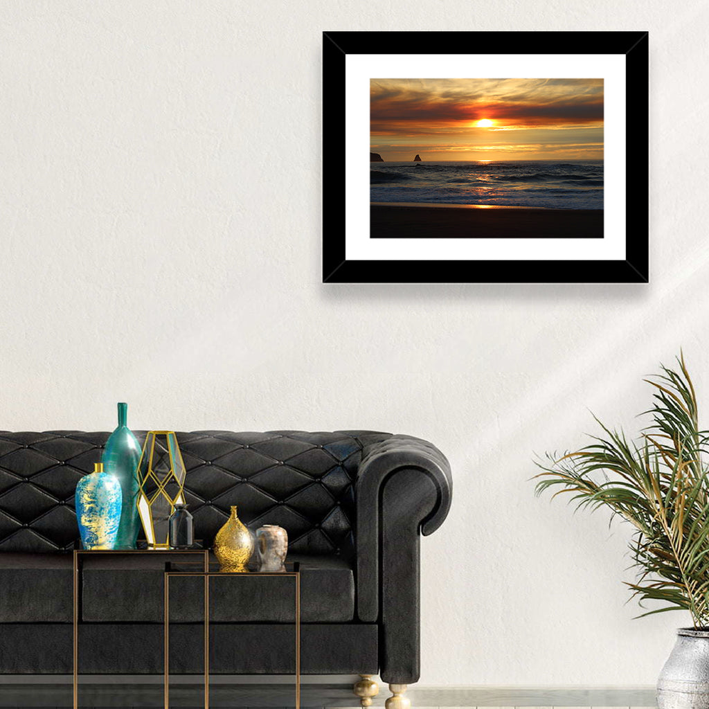 Oregon Sea Stack Sunset Wall Art