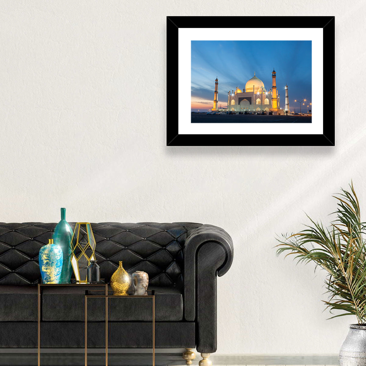 Siddiqa Fatima Zahra Mosque at Dusk Wall Art in a room, landscape
