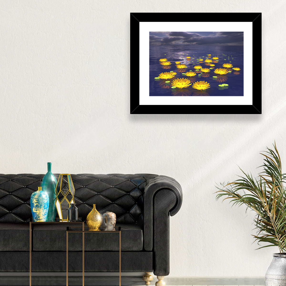 Floating Lotus at Dusk Wall Art