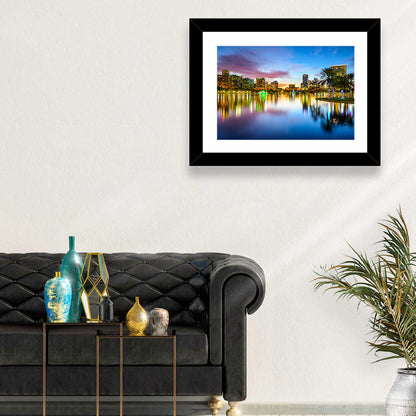 Orlando Lake Eola Skyline Wall Art