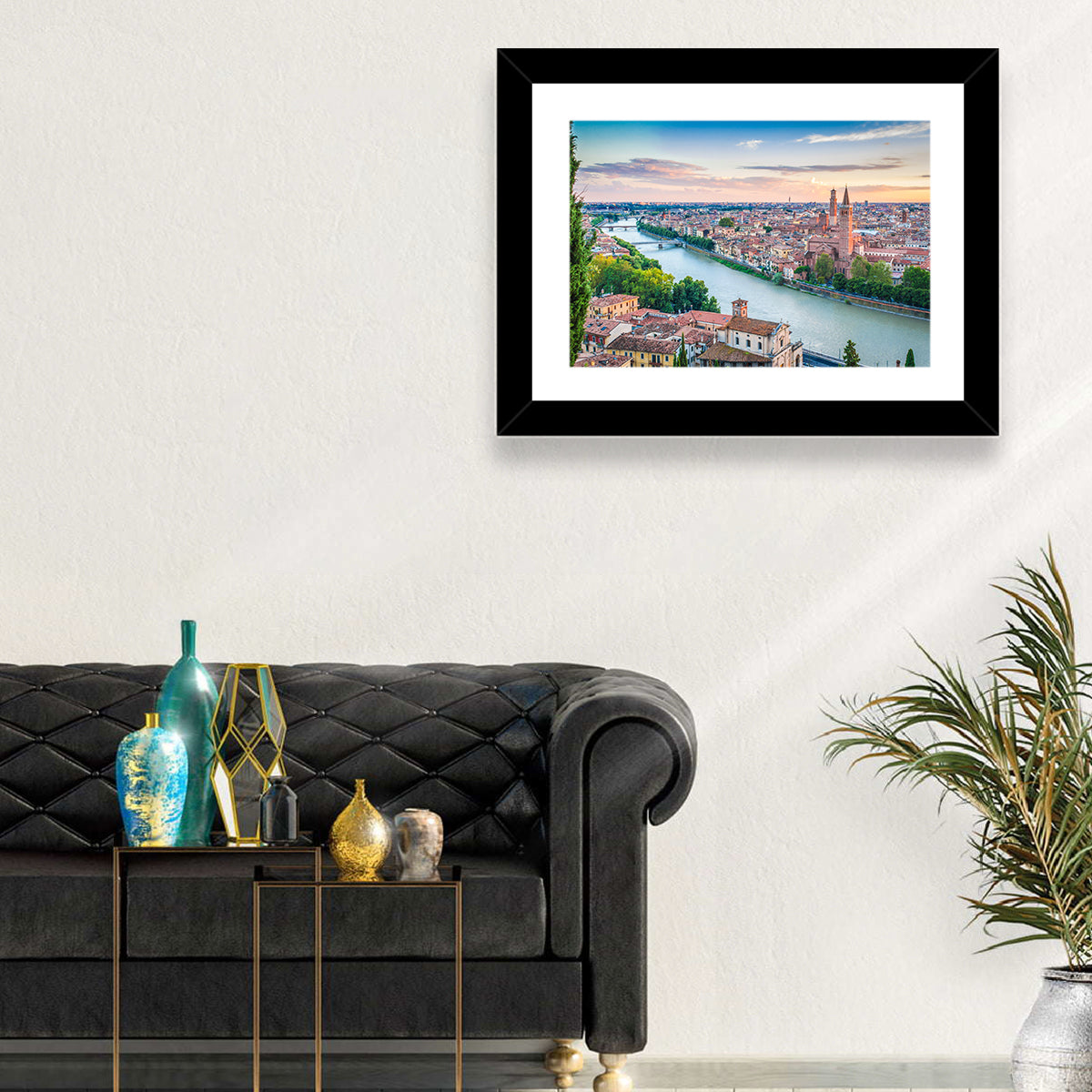 Verona Riverbend at Golden Hour Wall Art