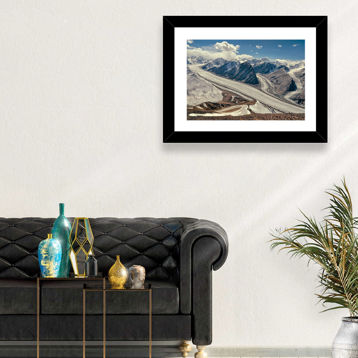 Fedchenko Glacier Vista Wall Art in a room, landscape