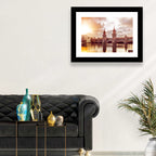 Oberbaumbruecke Sunset Reflection Berlin Wall Art