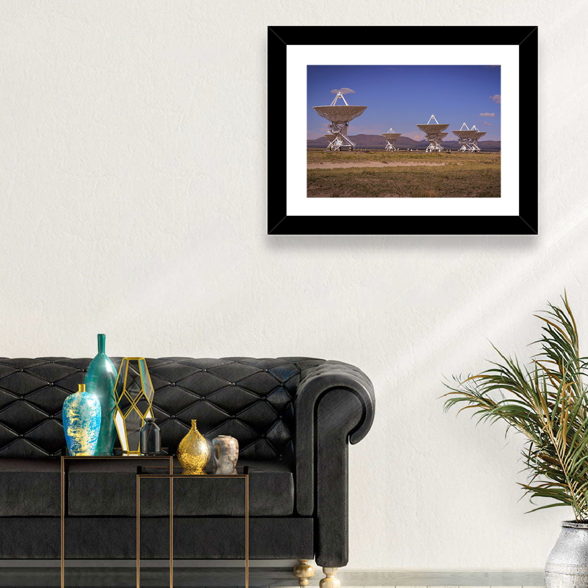 Very Large Array Radio Telescopes Wall Art in a room, landscape