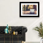 Steaming White Coffee Cup Wall Art