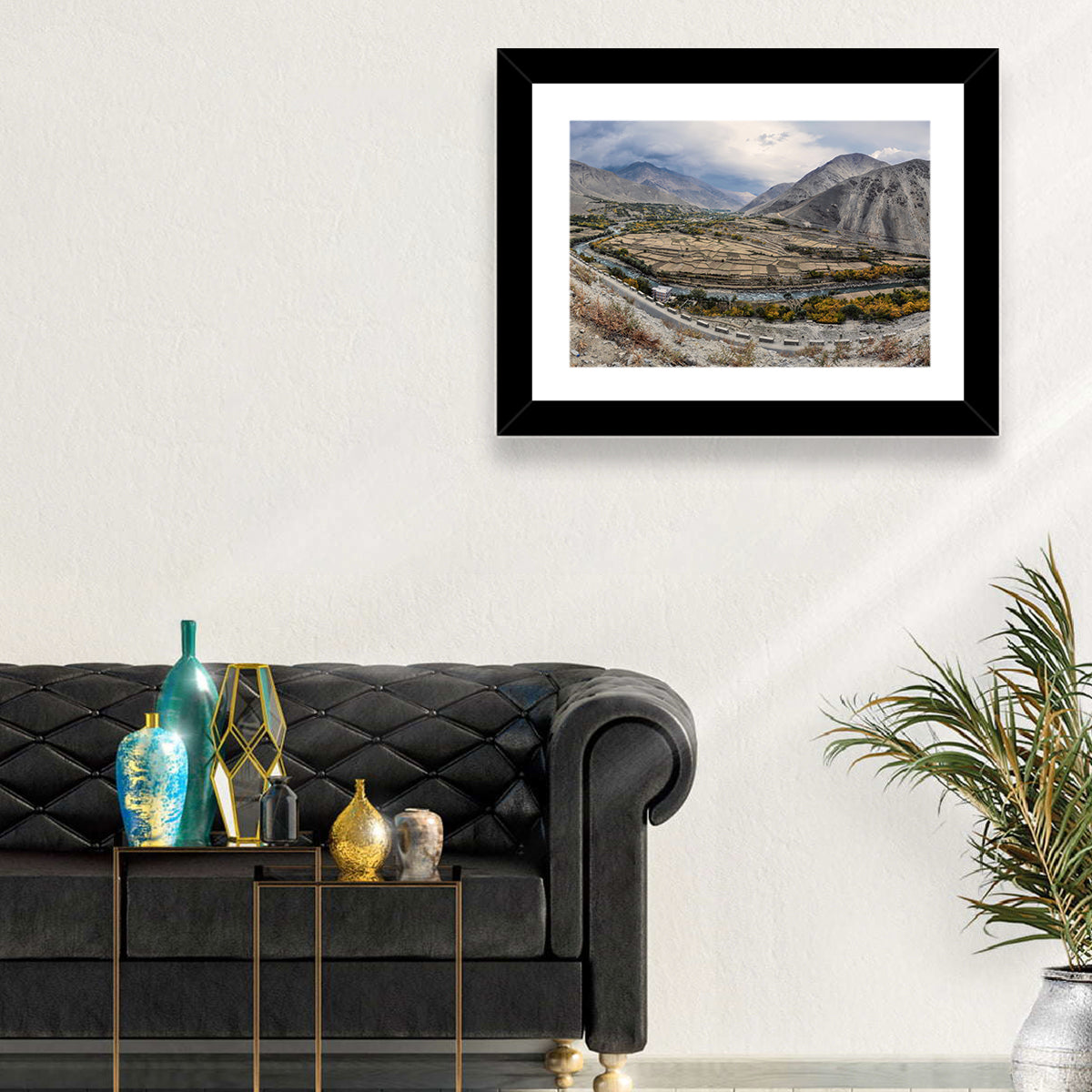 Autumn Valley, Afghanistan Wall Art in a room, landscape