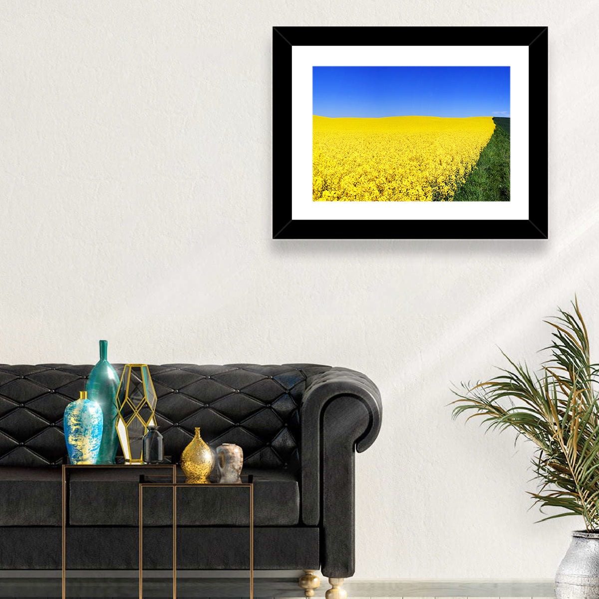 Sunlit Rapeseed Field Wall Art