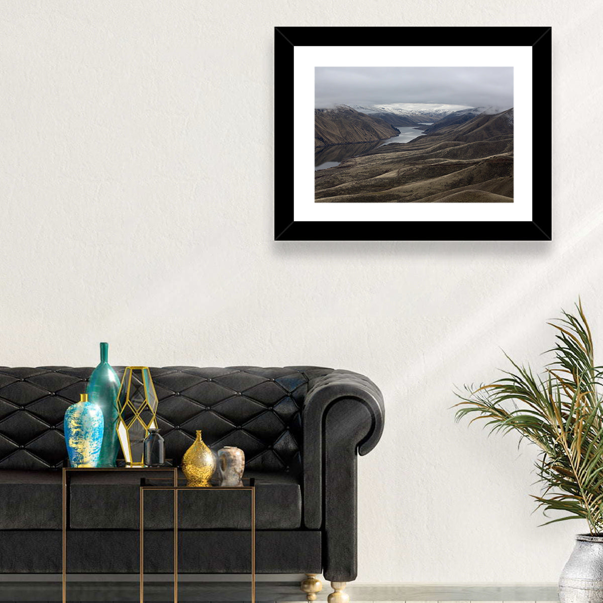 Snow-dusted Snake River Canyon Wall Art in a room, landscape