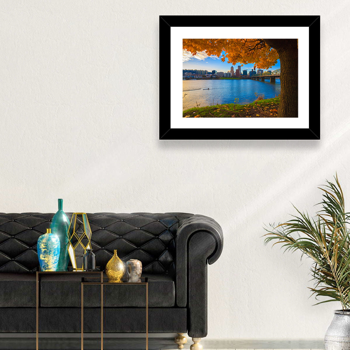 Willamette River at Golden Hour Wall Art