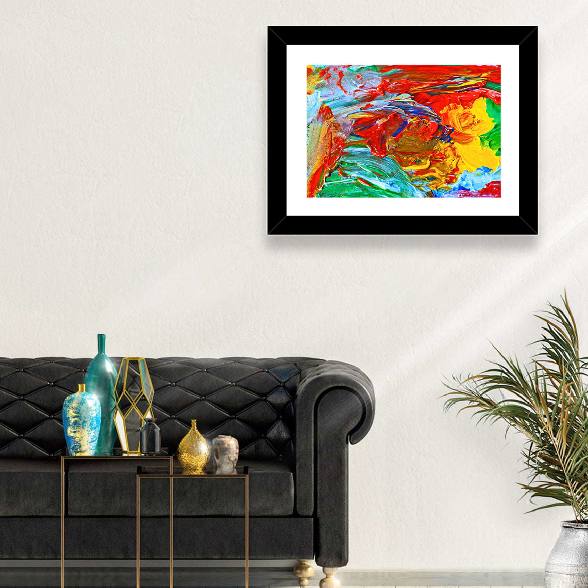 Palette Knife Color Study Wall Art in a room, landscape