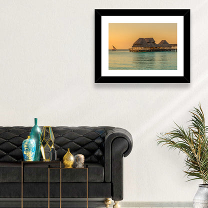 The Rock Restaurant Sunset Wall Art