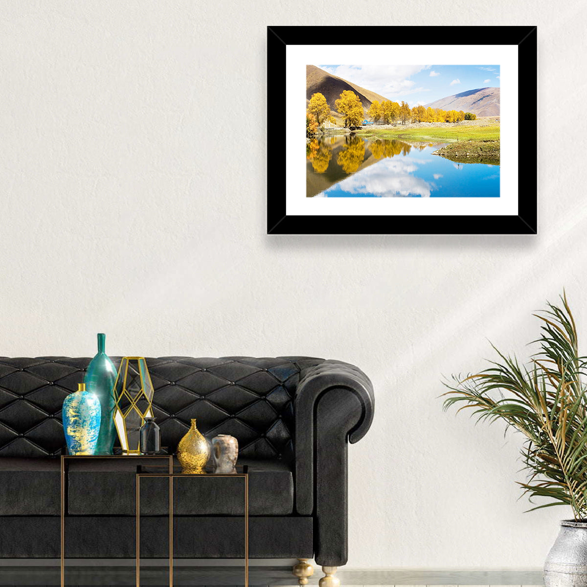 Chanxi Autumn Reflection Road Wall Art