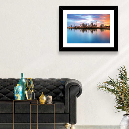 Kuwait City Skyline at Sunset Wall Art