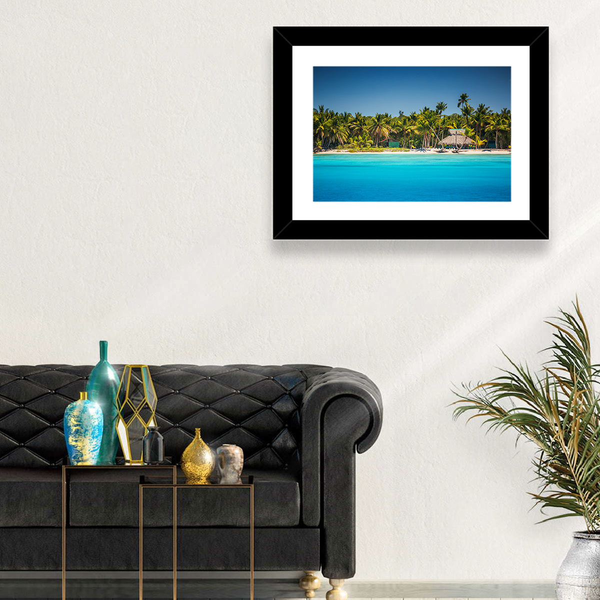Punta Cana Beach Wall Art in a room, landscape