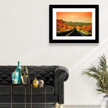 Valley of Fire Ii Road at Sunset Wall Art
