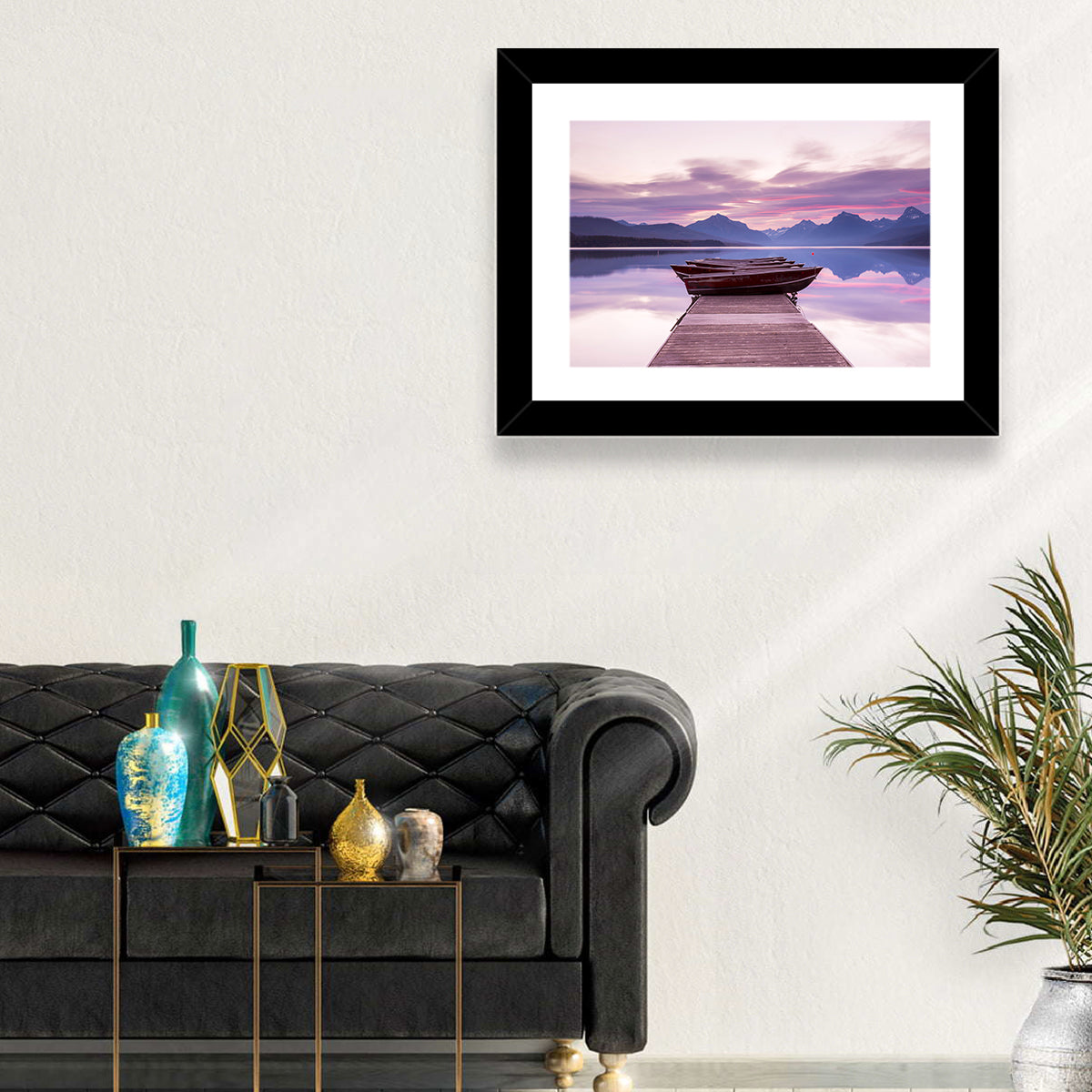 Lake Mcdonald Sunset Dock Wall Art