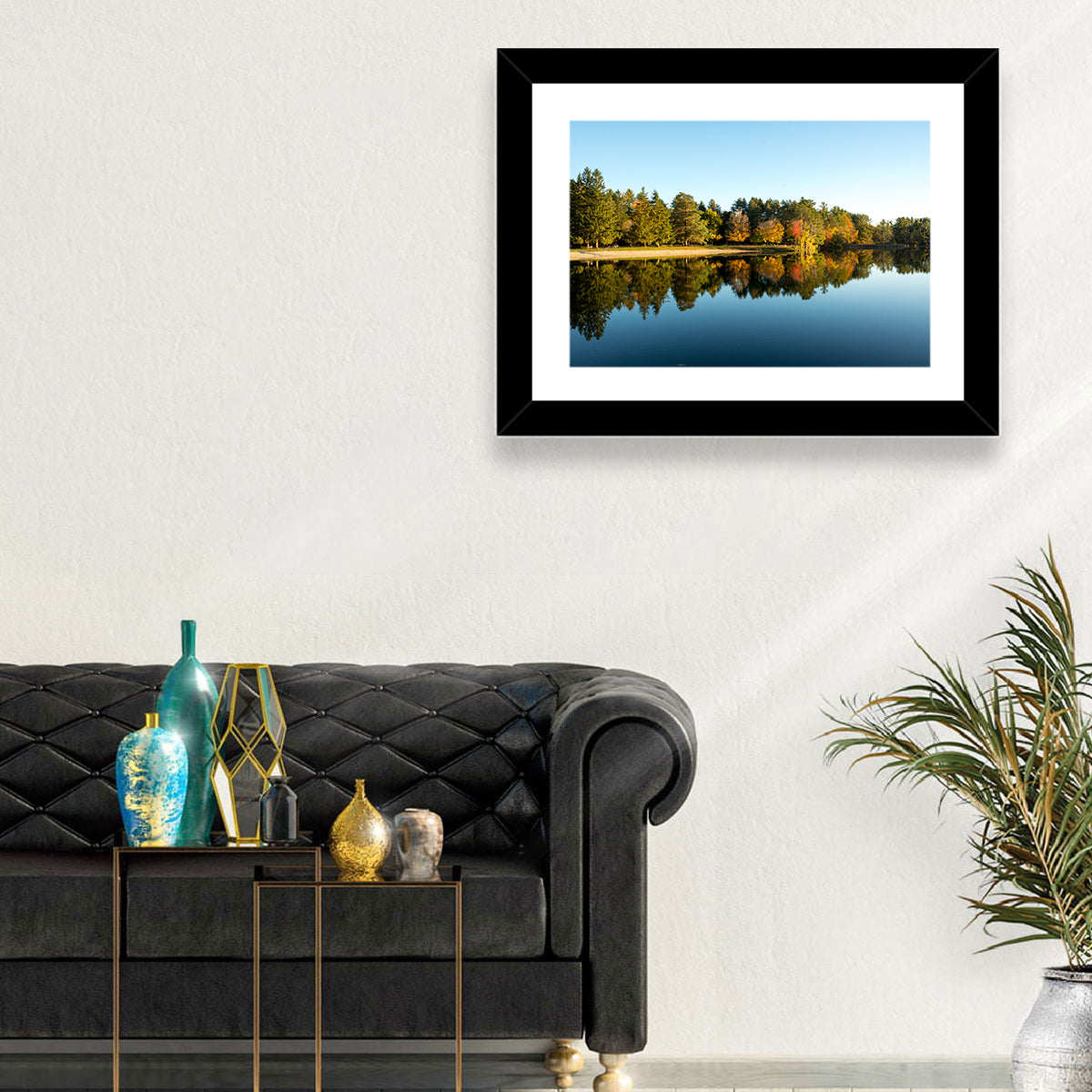 Lake Shaftsbury Autumn Reflection Wall Art