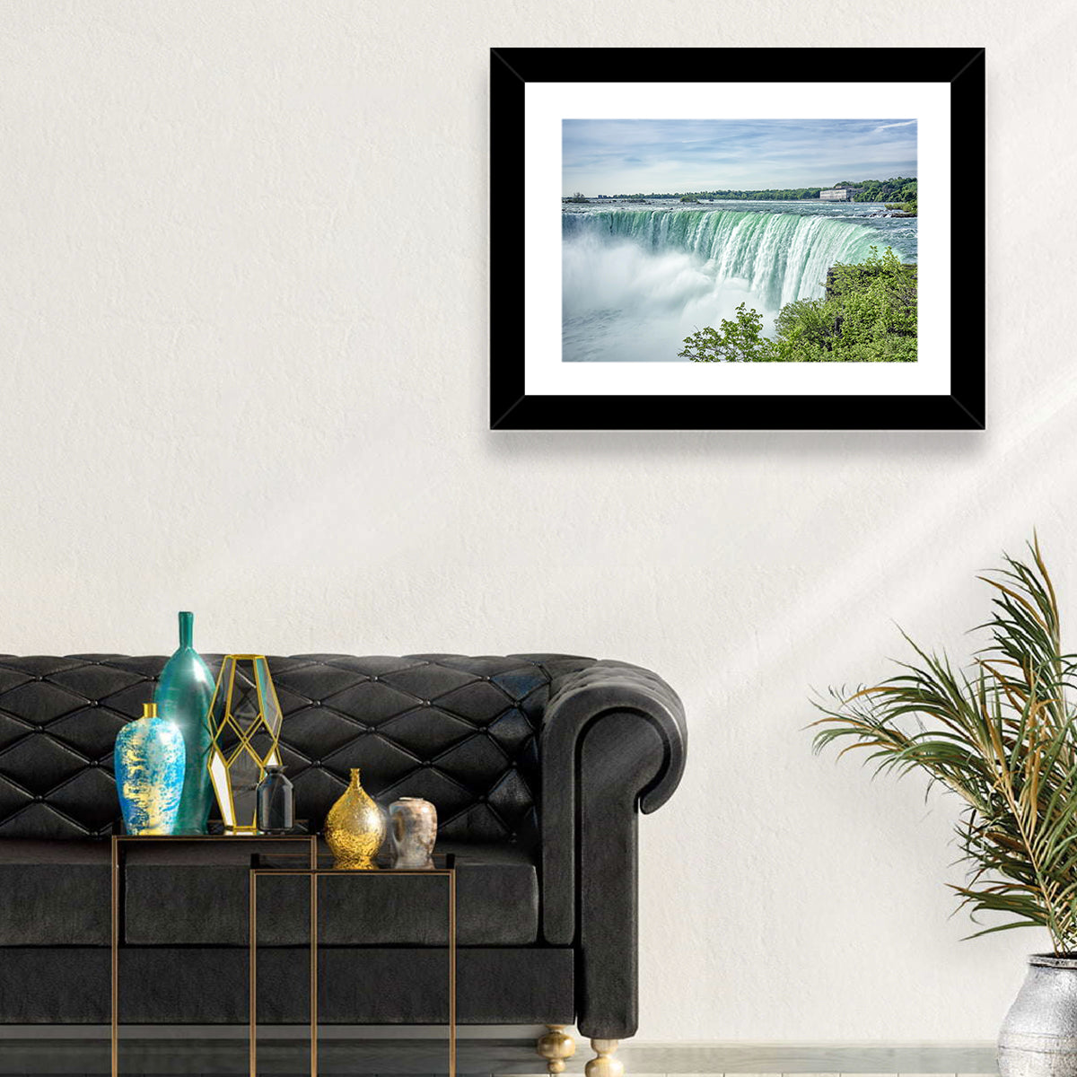 Horseshoe Falls Vista Wall Art in a room, landscape