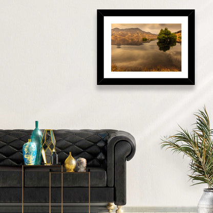 Lake Kaweah Golden Hour Reflection Wall Art