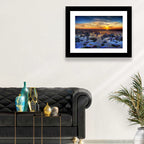 Sea Stones at Sunset Wall Art