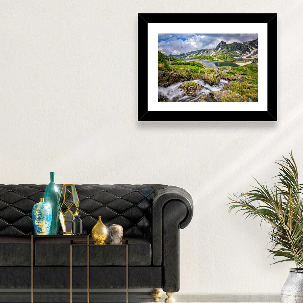 Seven Rila Lakes View Wall Art in a room, landscape
