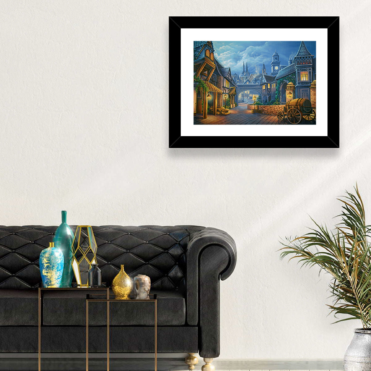 Victorian London Cobblestone Street Wall Art