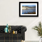 Misty Lake Fisherman Wall Art