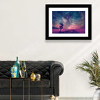 Lone Tree Under Nebula Sky Wall Art