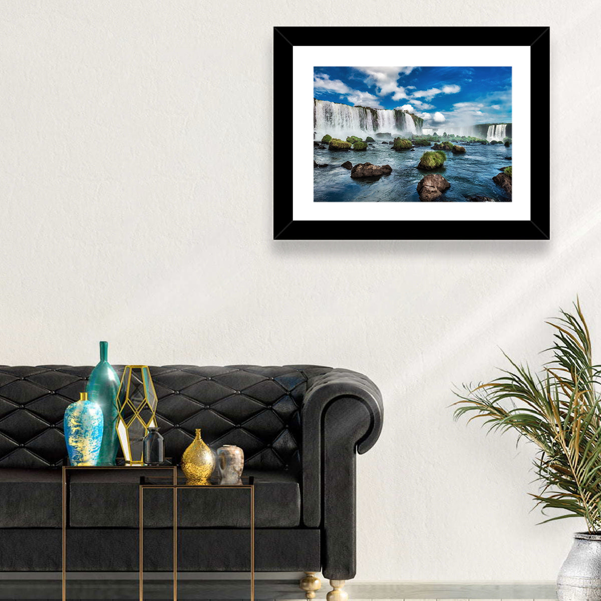 Iguazu Falls Vista Wall Art in a room, landscape