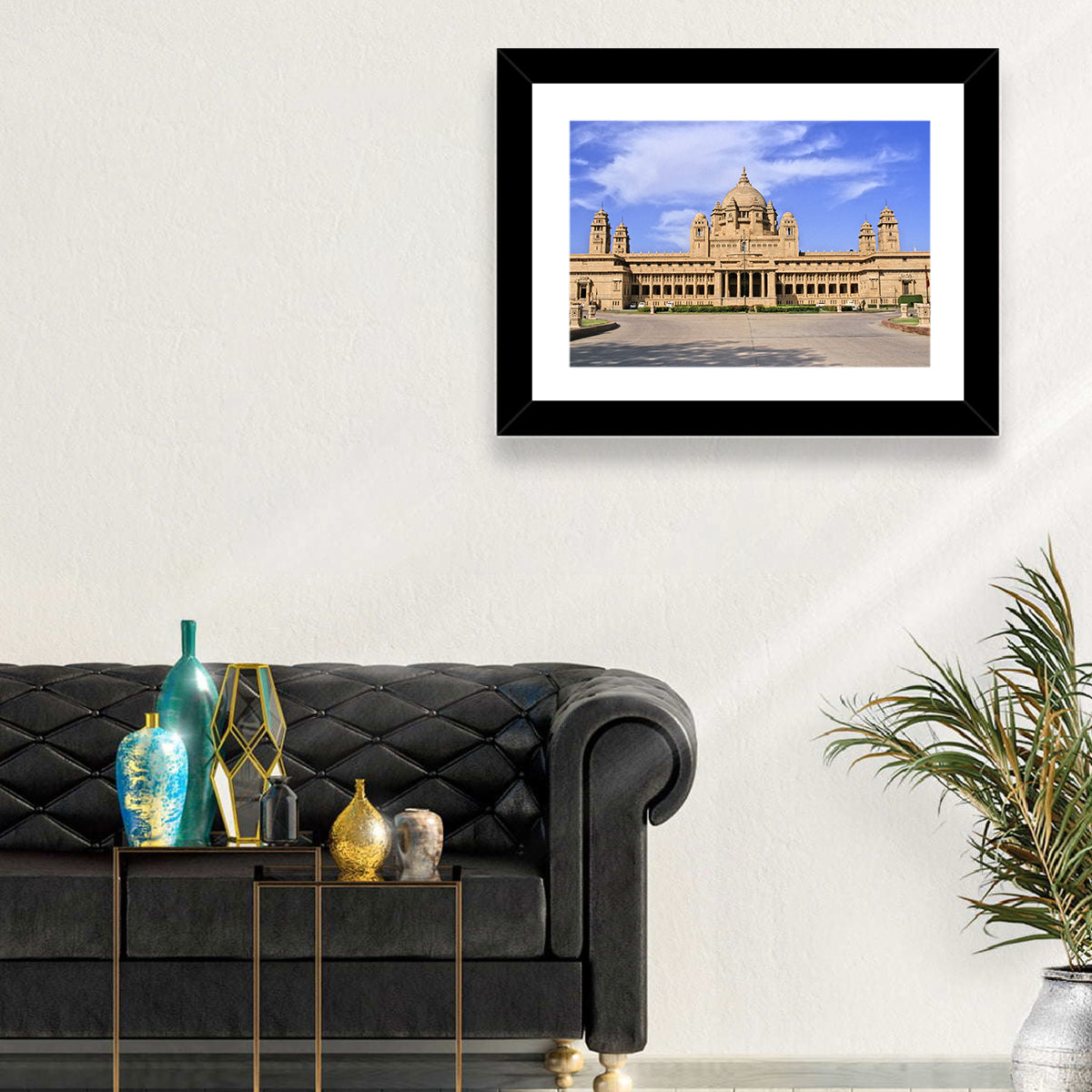Umaid Bhawan Palace Under Clear Blue Sky Wall Art