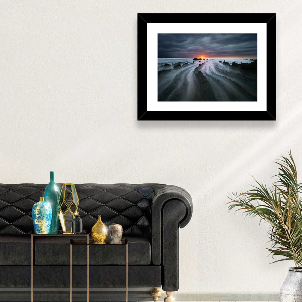 Barrika Beach Dusk Wall Art