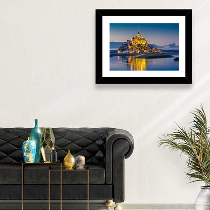 Mont Saint-michel at Dusk Wall Art