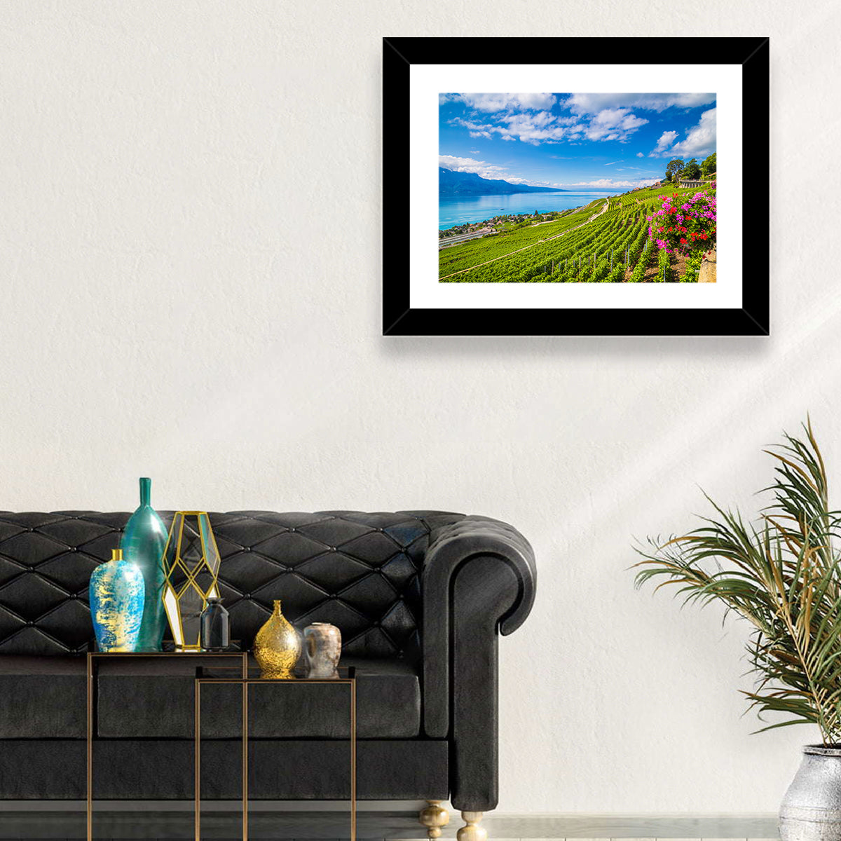 Lavaux Wine Region Wall Art in a room, landscape
