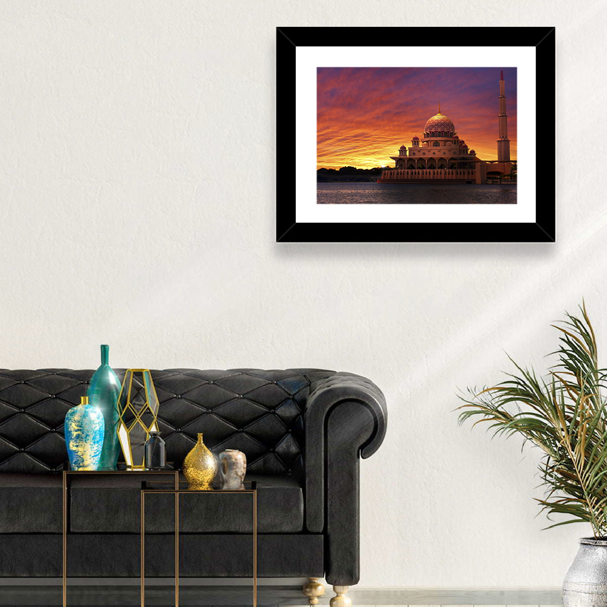 Putra Mosque at Sunset Wall Art in a room, landscape