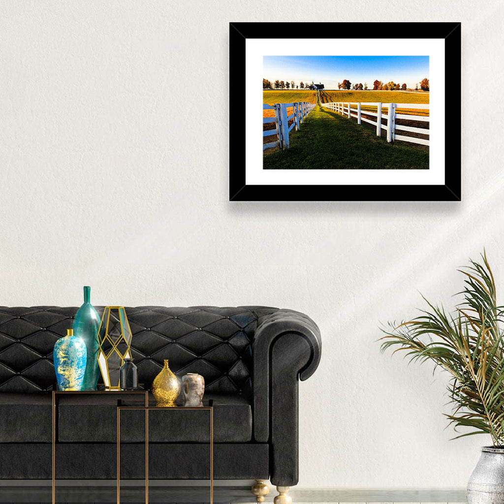 Kentucky Horse Farm at Golden Hour Wall Art