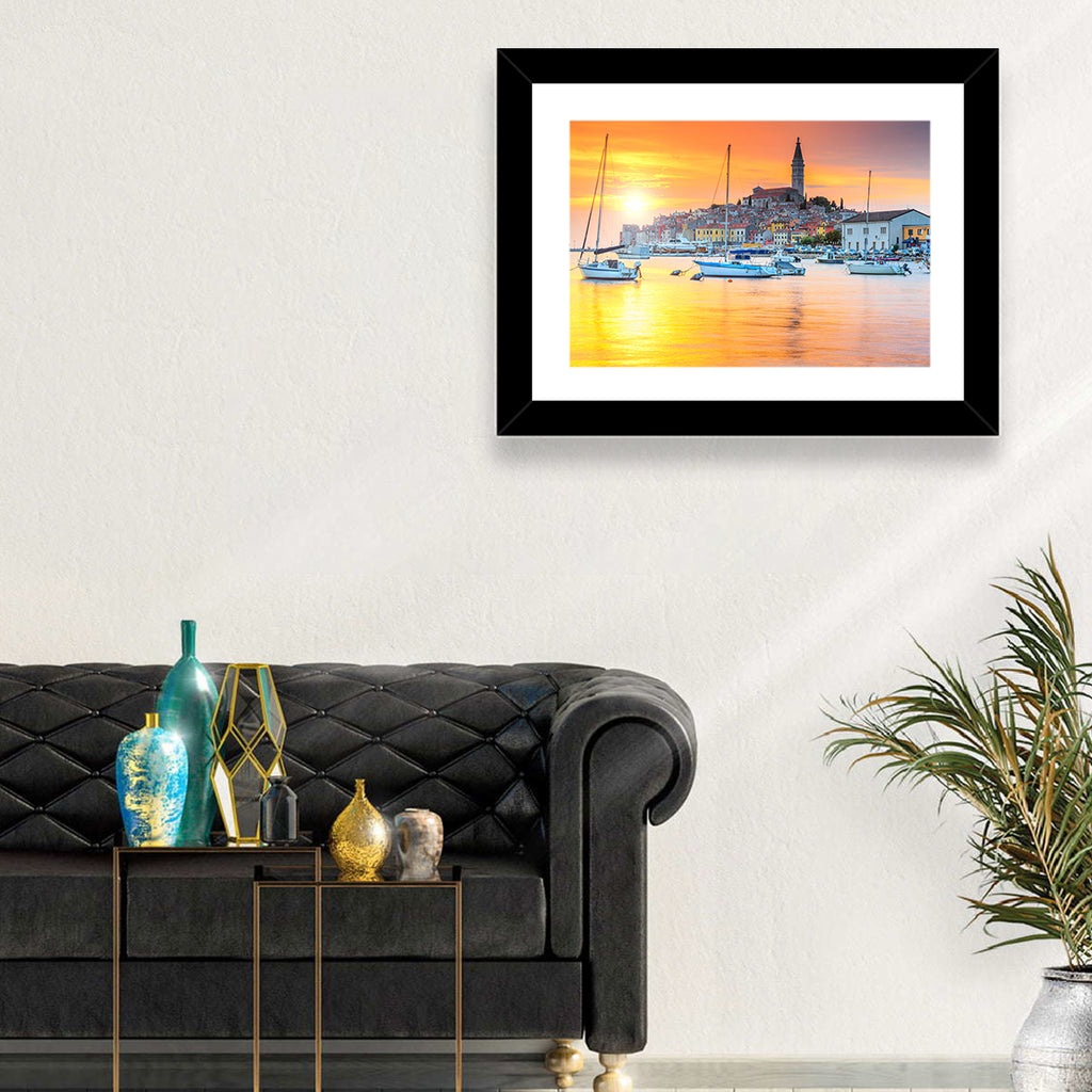Rovinj Harbor at Sunset Wall Art
