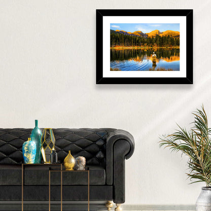 Sunrise Fishing at Sprague Lake Wall Art