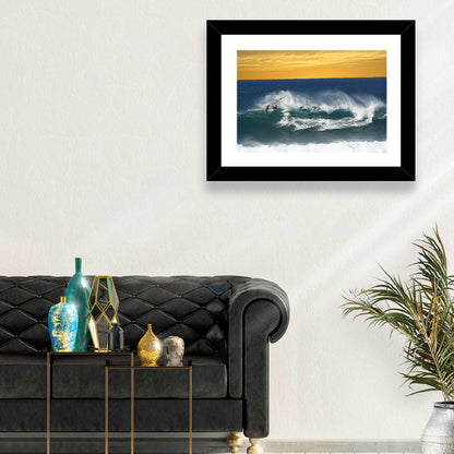 Windsurfer at Golden Wave Wall Art